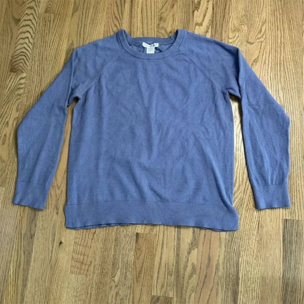 Hasting & Smith Periwinkle Blue Crewneck Sweater Women's Size Large Long Sleeve